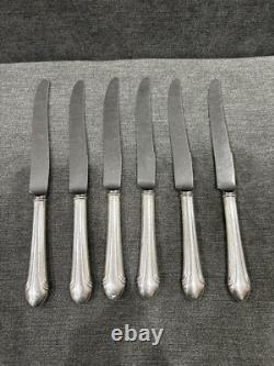 Romantique by Alvin Sterling Silver Flatware, 27 Pieces 6 Place Settings Case
