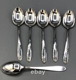 Rosecrest by Alvin Sterling Silver set of 6 Demitasse Spoons 4 3/8