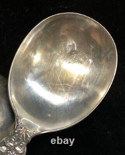 SET of 6 Sterling Alvin Orange Blossom Gumbo Soup SPOONS 6 7/8 Mono P Antique