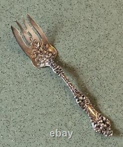 STERLING Alvin Orange Blossom Cold Meat SERVING FORK 7 3/4 Mono P Antique