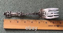 STERLING Alvin Orange Blossom Cold Meat SERVING FORK 7 3/4 Mono P Antique