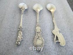 STERLING SILVER INDIAN & STATUE LIBERTY SPOONS LOT(3) by ALVIN/LUNT/WALLACE