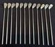 Set 12 Alvin Sterling Silver Cocktail Shaker Swizzle Stirrers Golf Clubs 292 Gr