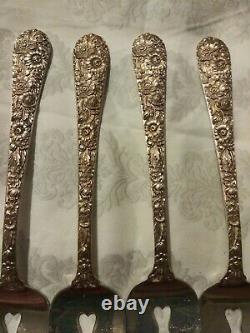 Set/4 Alvin Sterling Silver BRIDAL BOUQUET 1932 Salad Fork 6-1/2 No Mono