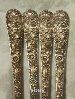 Set/4 Alvin Sterling Silver BRIDAL BOUQUET 1932 Salad Fork 6-1/2 No Mono