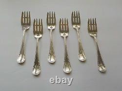 Set/6 Alvin VIRGINIA Sterling Silver Salad Forks, Monogram