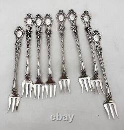 Set 8 Nuremburg by Alvin Sterling Silver Cocktail Forks 5