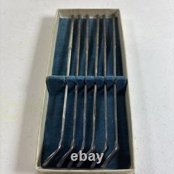 Set Of 6 Alvin Silver plate Golf Club Form Swizzle Sticks /Cocktail Mixers Boxed