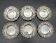 Set Of 6 Alvin Sterling Silver Rose & Scroll Butter Pats / Nut Dishes No Monos