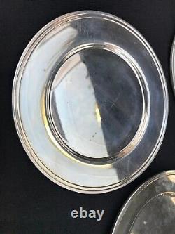 Set Of 9 Alvin Sterling Silver (. 68kg) Bread & Butter 6 Plates Marked E49