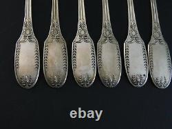 Set Six Sterling Silver Alvin Seafood Cocktail Forks Marie Antoinette circa 1890