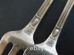 Set Six Sterling Silver Alvin Seafood Cocktail Forks Marie Antoinette circa 1890