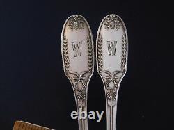 Set Six Sterling Silver Alvin Seafood Cocktail Forks Marie Antoinette circa 1890