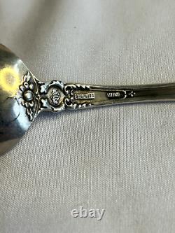 Set of 12 Alvin Nuremberg Devil Face Sterling Silver Teaspoons Monogrammed 300g+