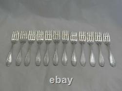 Set of 12 Alvin Sterling Silver William Penn Pastry Forks JJ-25