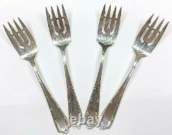 Set of 4 Forks By Alvin Sterling Silver (Unknown Pattern)