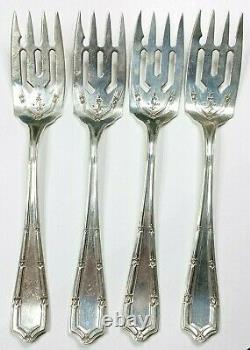 Set of 4 Forks By Alvin Sterling Silver (Unknown Pattern)