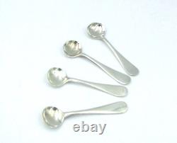 Set of 4 Vintage Antique Alvin 1907 Sterling Silver 925/1000 Salt Cellar Spoons