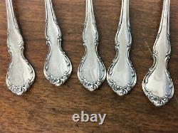 Set of 5 Alvin Pirouette Sterling Silver 4-3/8 Demitasse Spoons