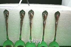 Set of 5 Alving Sterling Silver Round Bowl Soup Spoon (Cream Soup) Chateau Rose
