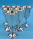 Set Of 6 Alvin # M157 Sterling Silver Water Goblets