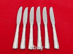 Set of 6 Alvin Sterling Silver Chapel Bells Place Knives BN-8