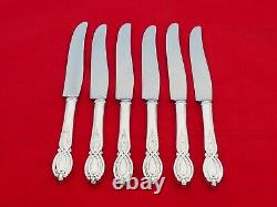 Set of 6 Alvin Sterling Silver Chippendale Knives LA-24