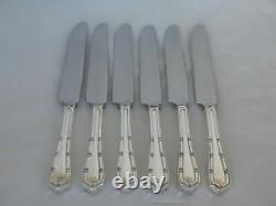 Set of 6 Alvin Sterling Silver Francis I Old Style French Blade Knives GM-24