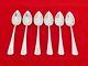 Set Of 6 Alvin Sterling Silver New Chippendale Grapefruit Spoons Ez-10
