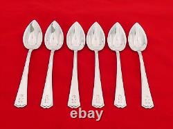 Set of 6 Alvin Sterling Silver New Chippendale Grapefruit Spoons OE-5