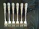 Set Of 6 Raphael By Alvin Sterling Silver Cocktail Forks Art Nouveau Lily Maiden