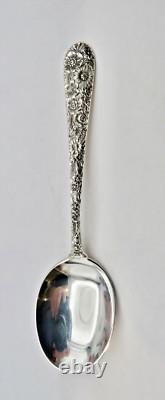Set of 6 Sterling Alvin Bridal Boquet Large Gumbo Soup Spoons 6 7/8 MINT