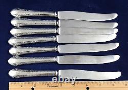 Set of 7 Alvin Sterling Silver Chased Romantique French Hollow Knives 8 7/8