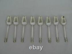 Set of 8 Alvin Sterling Silver Chapel Bells Demitasse Spoons ZD-33