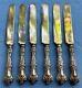 Set Of Six Alvin Sterling Majestic 9 Inch Dinner Knives