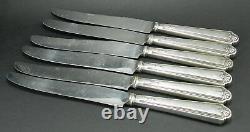 Set of Six Alvin MODERN COLONIAL STERLING French Hollow Knife