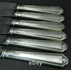 Set of Six Alvin MODERN COLONIAL STERLING French Hollow Knife