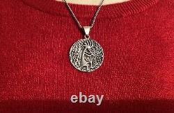 Signed ALVIN THOMPSON Vintage Kokopelli Navajo Sterling Silver Pendant
