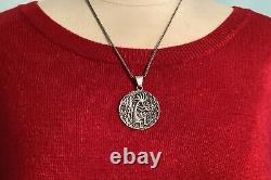 Signed ALVIN THOMPSON Vintage Kokopelli Navajo Sterling Silver Pendant