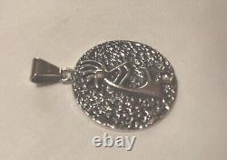Signed ALVIN THOMPSON Vintage Kokopelli Navajo Sterling Silver Pendant
