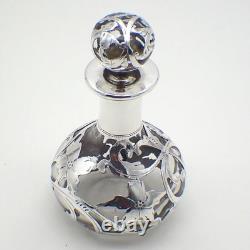 Silver Overlay Scent Bottle Alvin Sterling Silver
