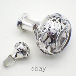 Silver Overlay Scent Bottle Alvin Sterling Silver