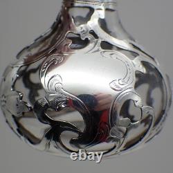 Silver Overlay Scent Bottle Alvin Sterling Silver