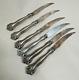 Six Raleigh By Alvin Sterling Silver Fruit Knives With Silverplated Blade 6 1/4