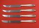 Southern Charm By Alvin Sterling Silver Steak Knife Set 4pc Texas Sized Custom