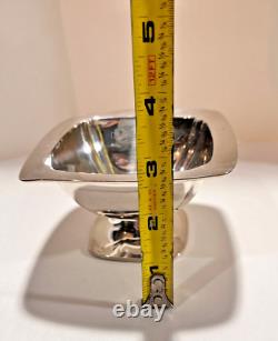 Square ALVIN Sterling Silver Condiment Dish With Spoon 105.5 Gr. No Mono