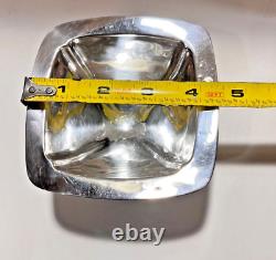 Square ALVIN Sterling Silver Condiment Dish With Spoon 105.5 Gr. No Mono