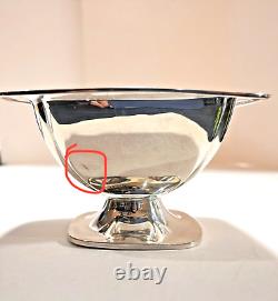Square ALVIN Sterling Silver Condiment Dish With Spoon 105.5 Gr. No Mono