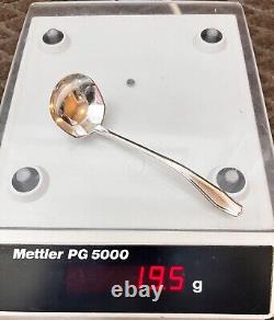 Square ALVIN Sterling Silver Condiment Dish With Spoon 105.5 Gr. No Mono