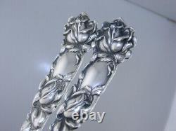 Sterling ALVIN 2pc Salad Serving Set BRIDAL ROSE 1903 no mono